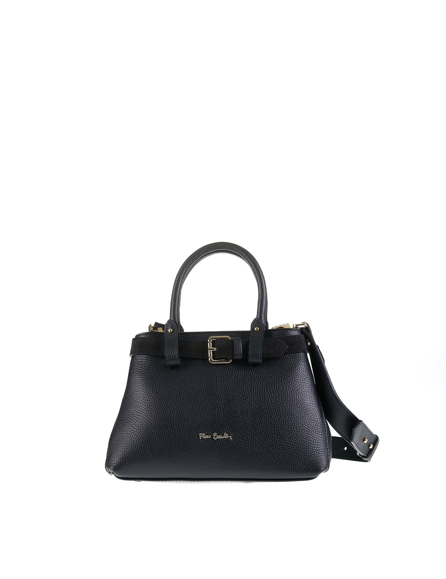 Borsa a Mano in Vera Pelle Nero Pierre Cardin