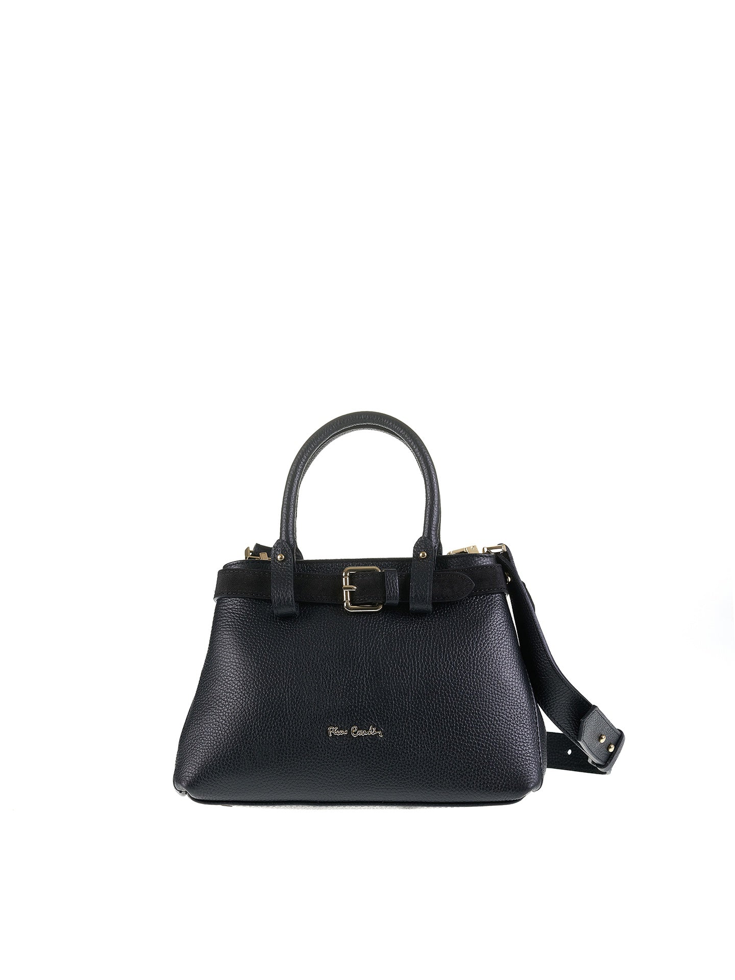 Borsa a Mano in Vera Pelle Nero Pierre Cardin