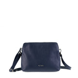 Borsa a Tracolla in Vera Pelle Navy Pierre Cardin