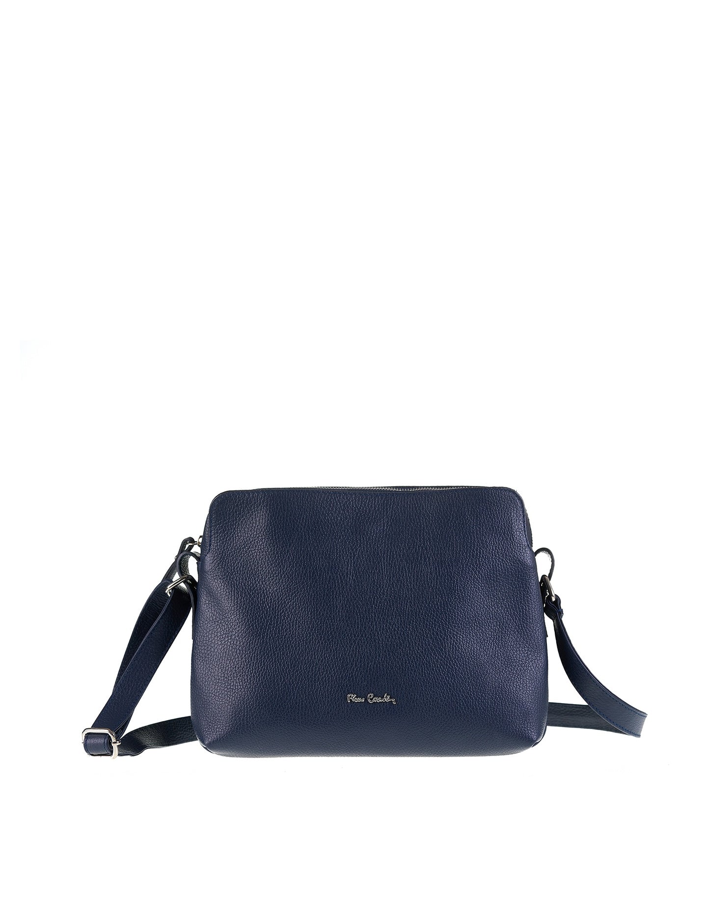 Borsa a Tracolla in Vera Pelle Navy Pierre Cardin