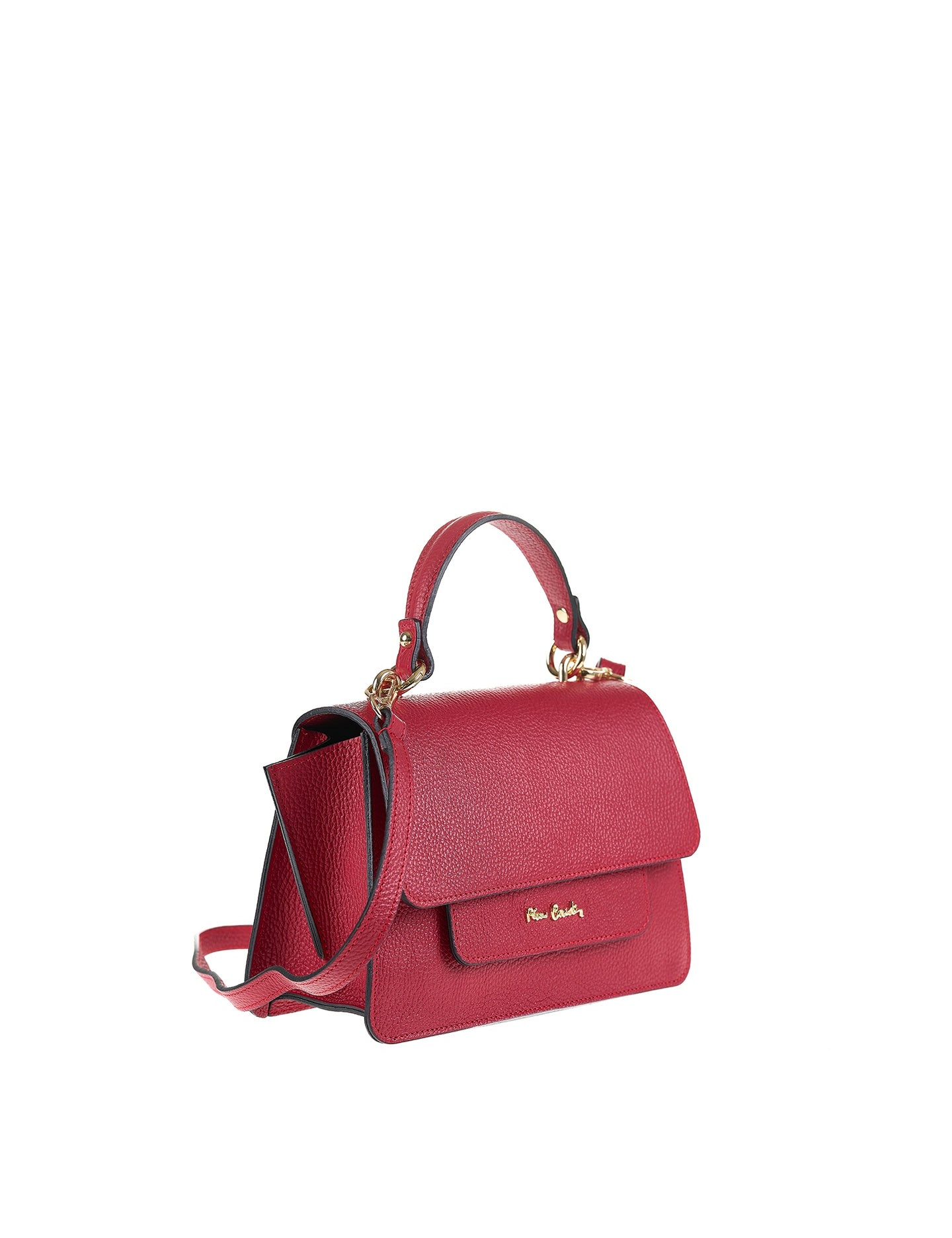 Borsa a Mano in Vera Pelle Rubino