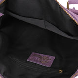 Borsa a Spalla in Genuine Printed Suede Leather Viola