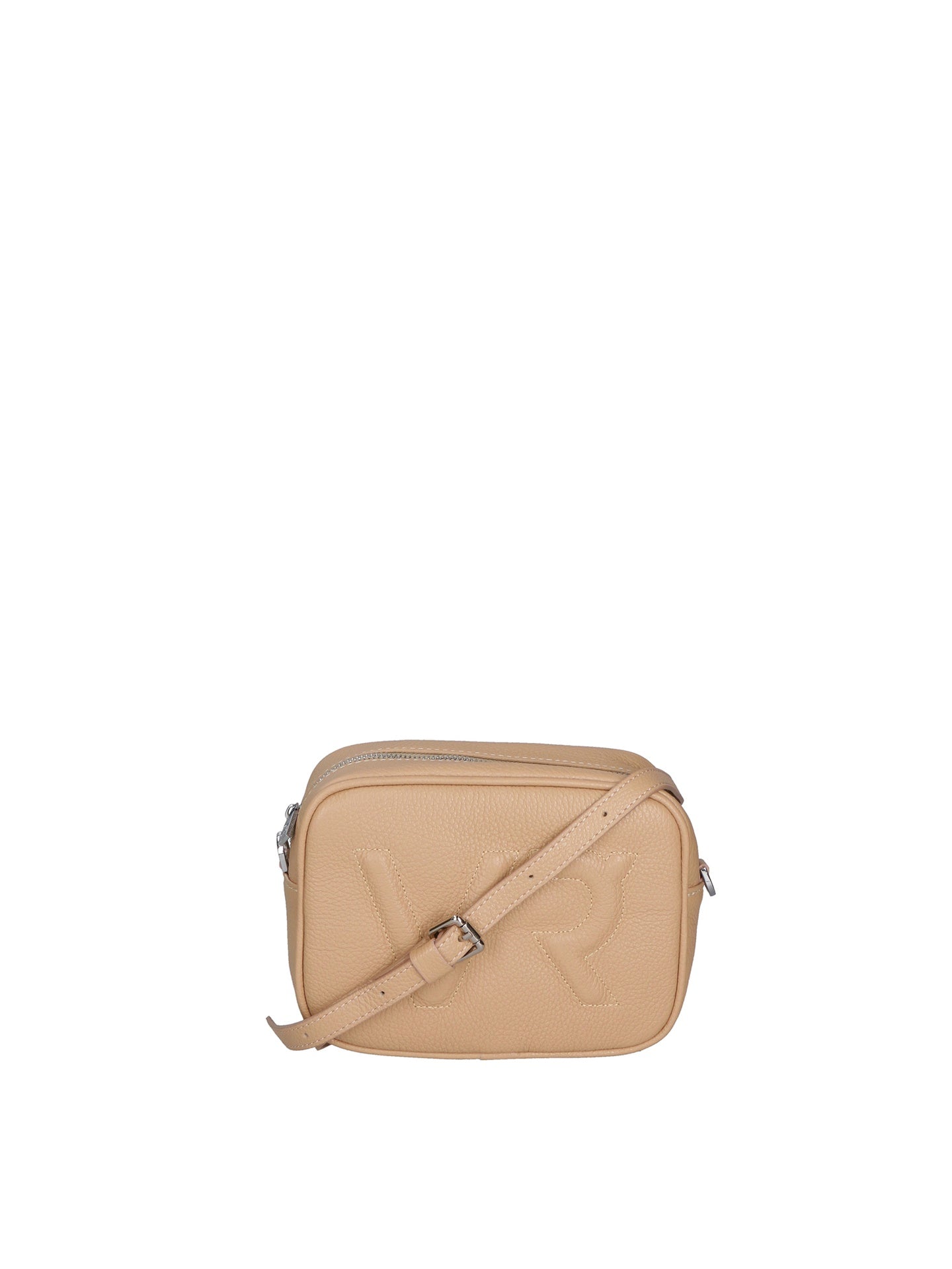 Borsa a Tracolla in Dollaro Leather Sabbia