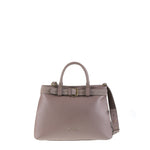 Borsa a Mano in Vera Pelle Taupe Pierre Cardin