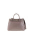Borsa a Mano in Vera Pelle Taupe Pierre Cardin