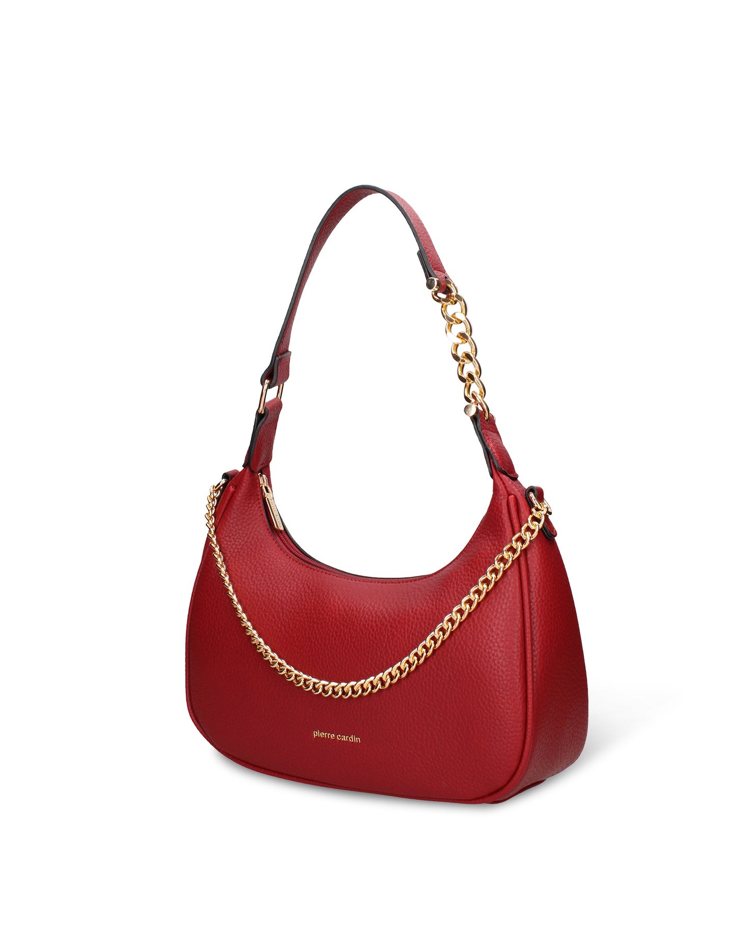 Borsa a Spalla in Pelle Vegana Bordeaux