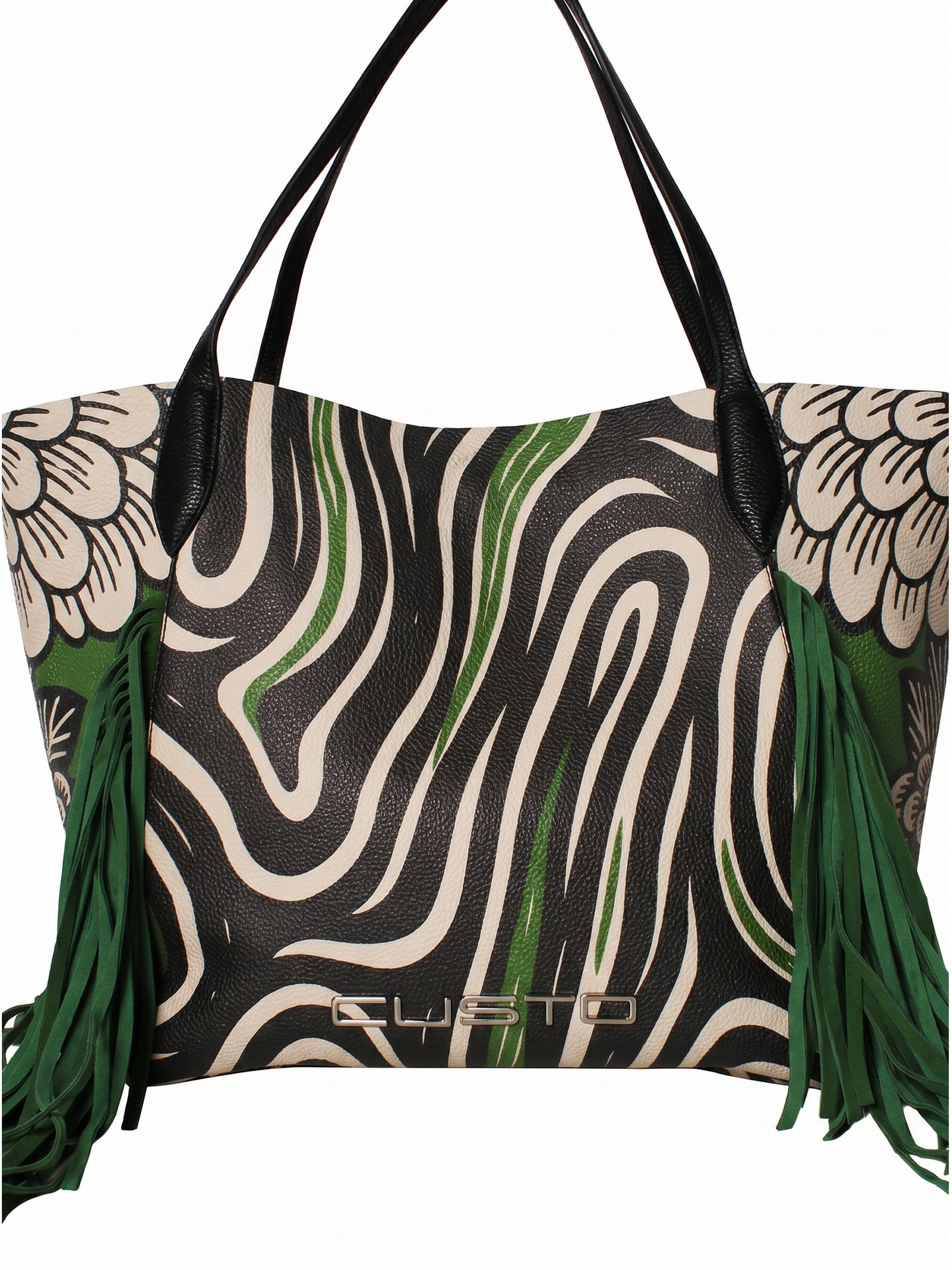 Borsa a Mano in Pelle Vegana Verde