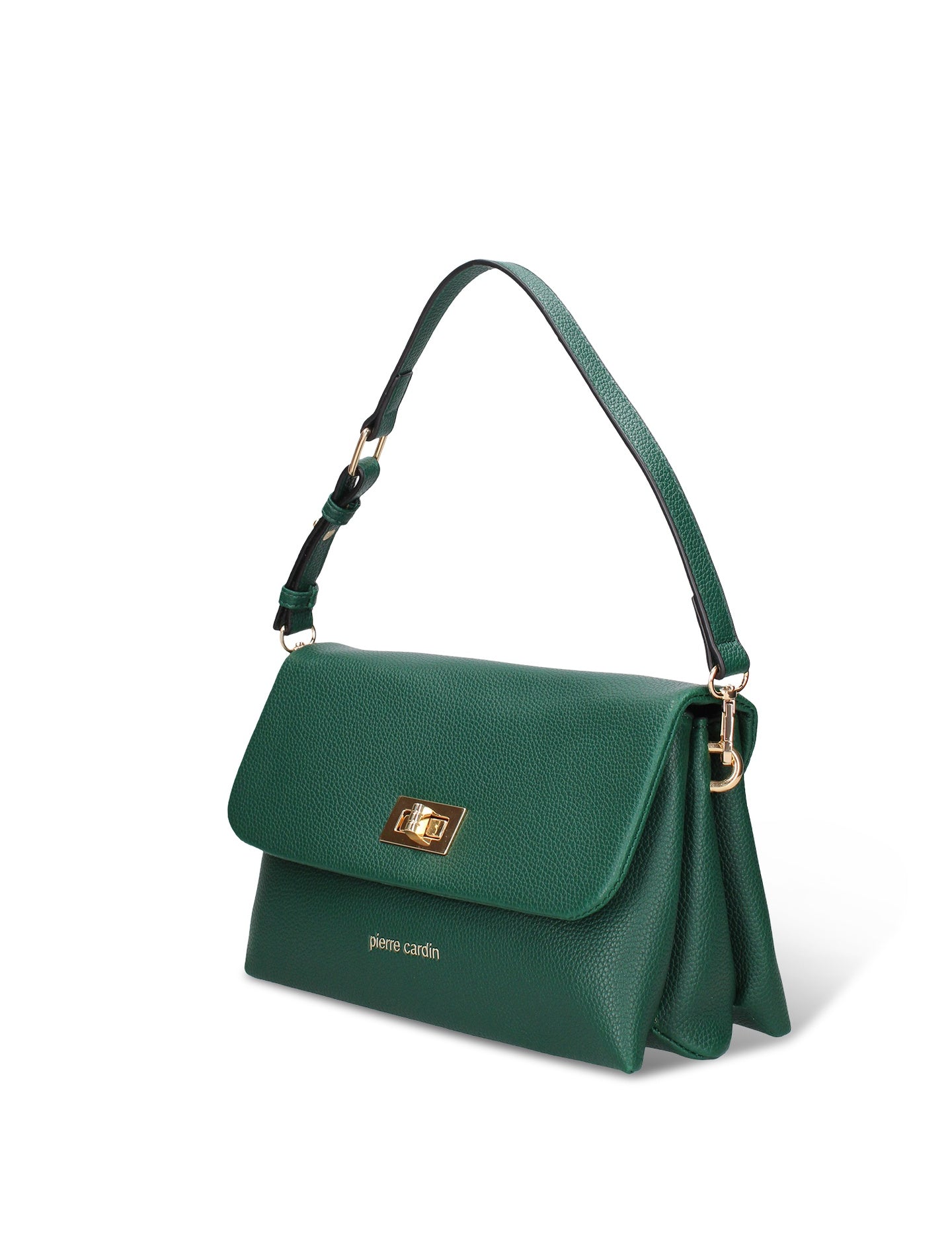 Dunkelgrüne Schultertasche aus veganem Leder