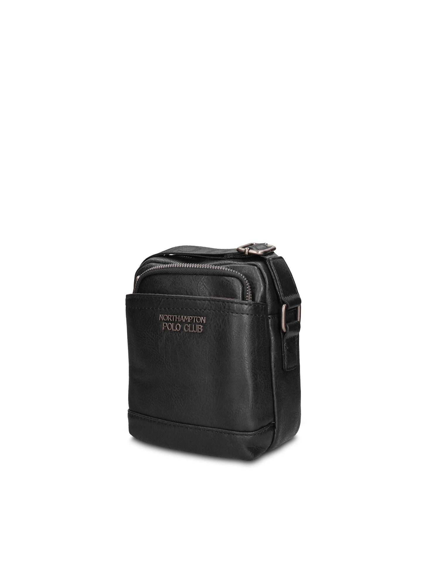 Borsa a Tracolla in 100% Pu Vegan Leather Nero