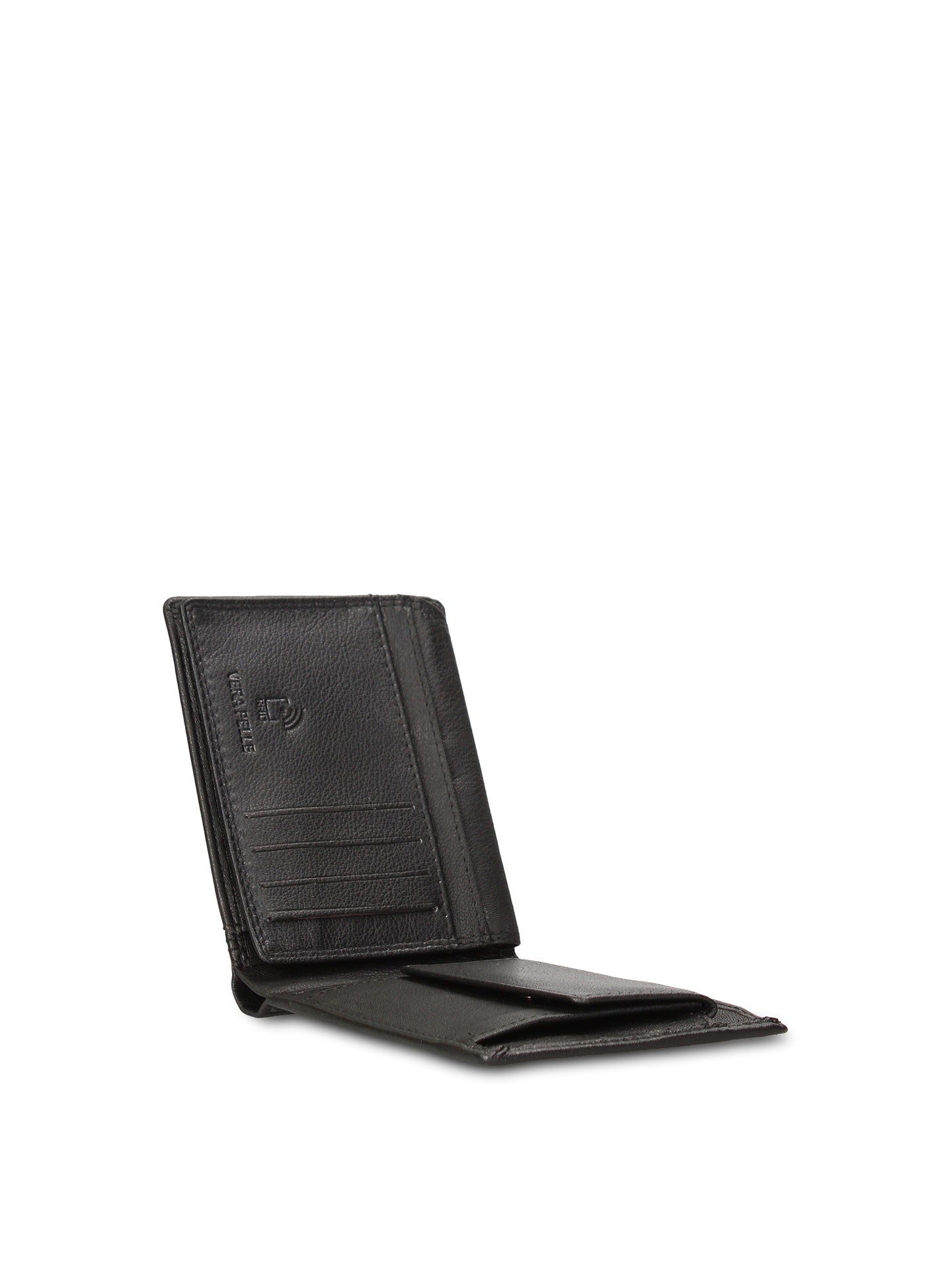 Portafoglio in Vera Pelle Nero