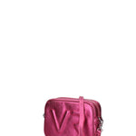 Borsa a Tracolla in Genuine Printed Suede Leather Fucsia