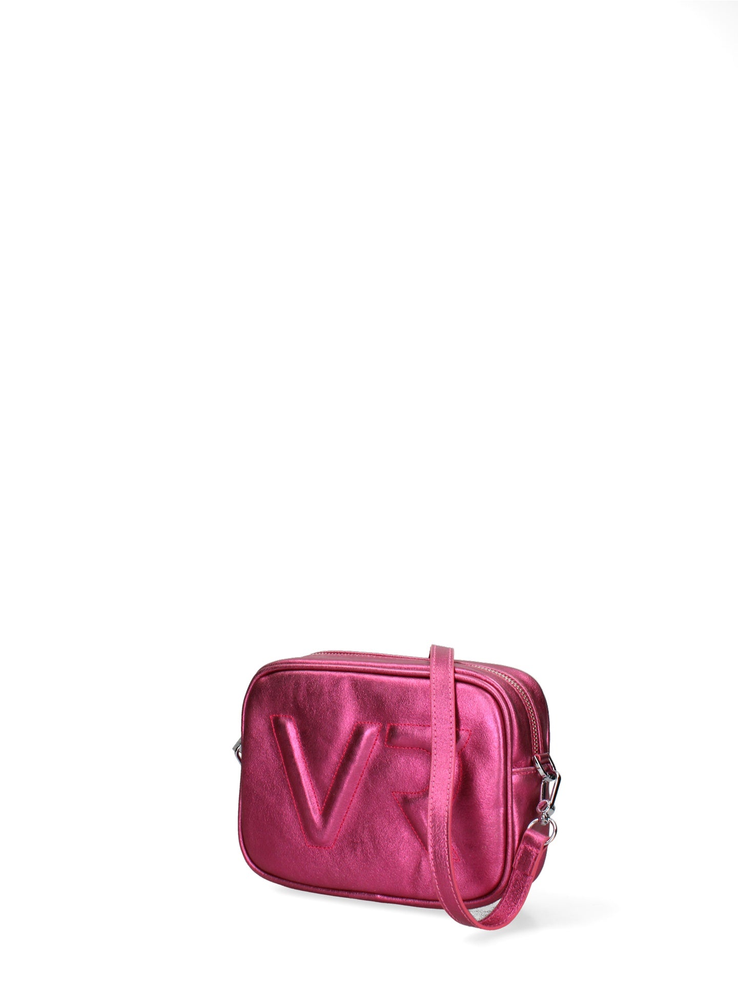 Borsa a Tracolla in Genuine Printed Suede Leather Fucsia