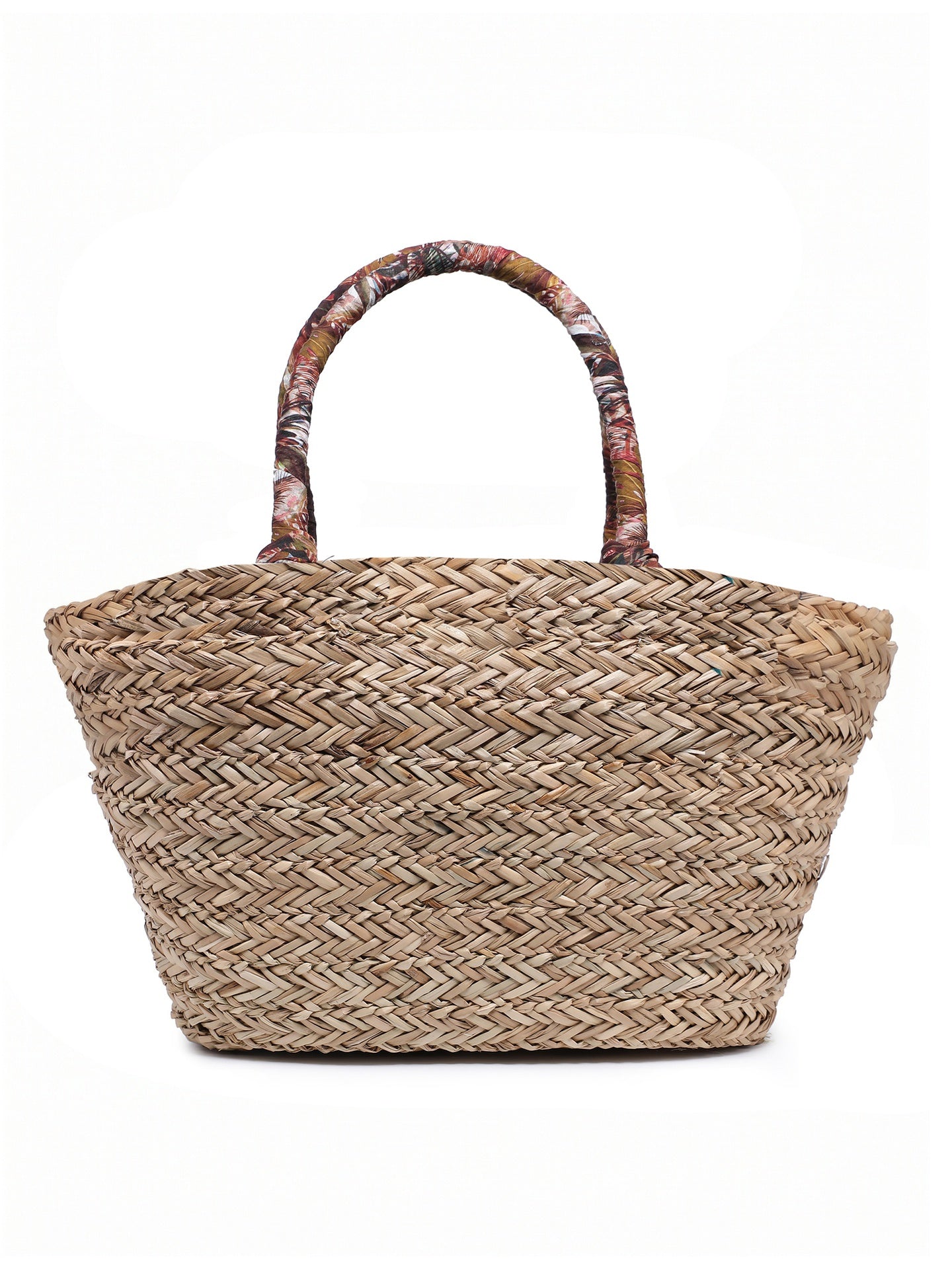 Borsa Shopper in Rattan Marrone