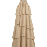 Vestito in Poliestere Taupe