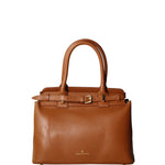 Borsa a Spalla in Dollaro Leather Cuoio