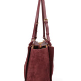 Borsa a Spalla in Vera Pelle Bordeaux