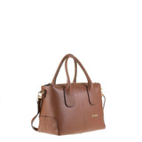 Bolso de mano de piel auténtica