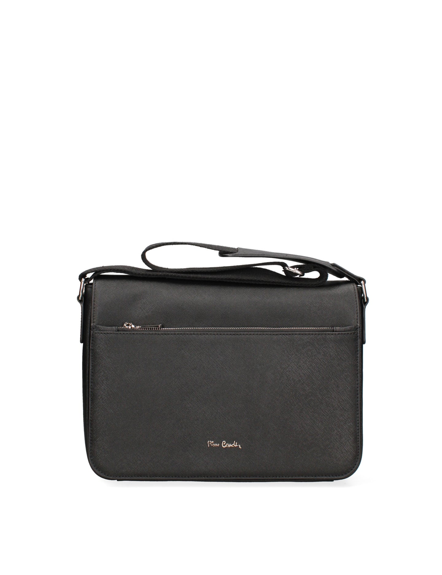 Borsa a Tracolla in Vera Pelle Nero Pierre Cardin