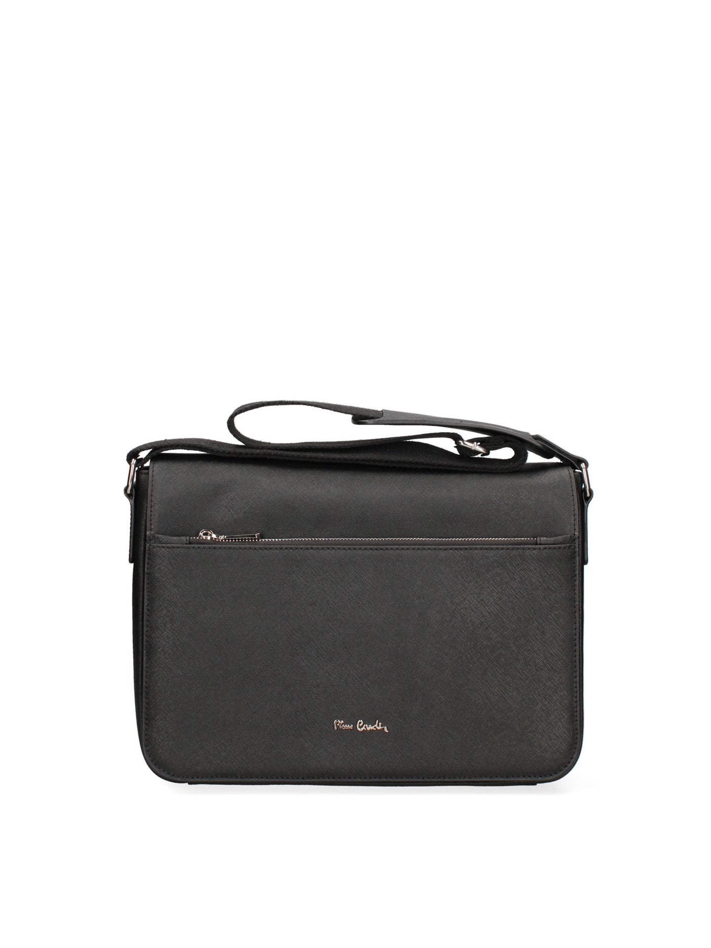 Borsa a Tracolla in Vera Pelle Nero Pierre Cardin