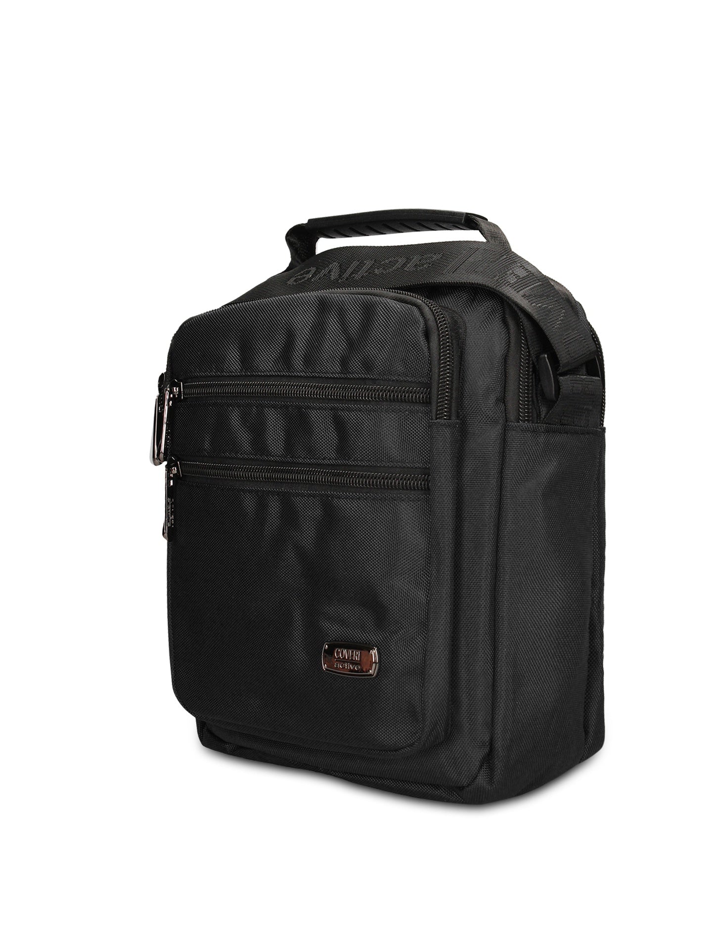 Borsa a Tracolla in 100% Pu Vegan Leather Nero
