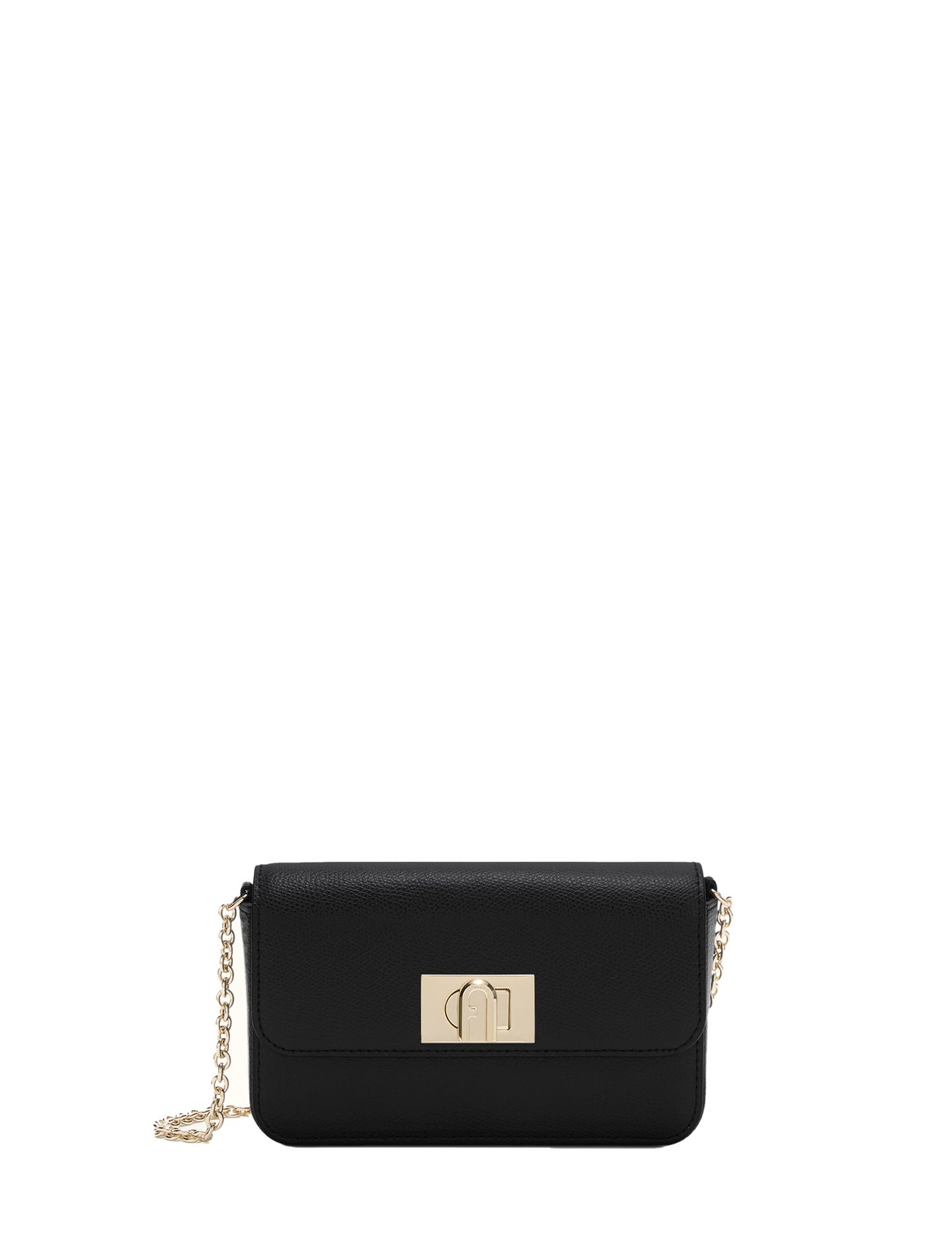 Borsa a Tracolla in Palmellato Leather Nero Furla