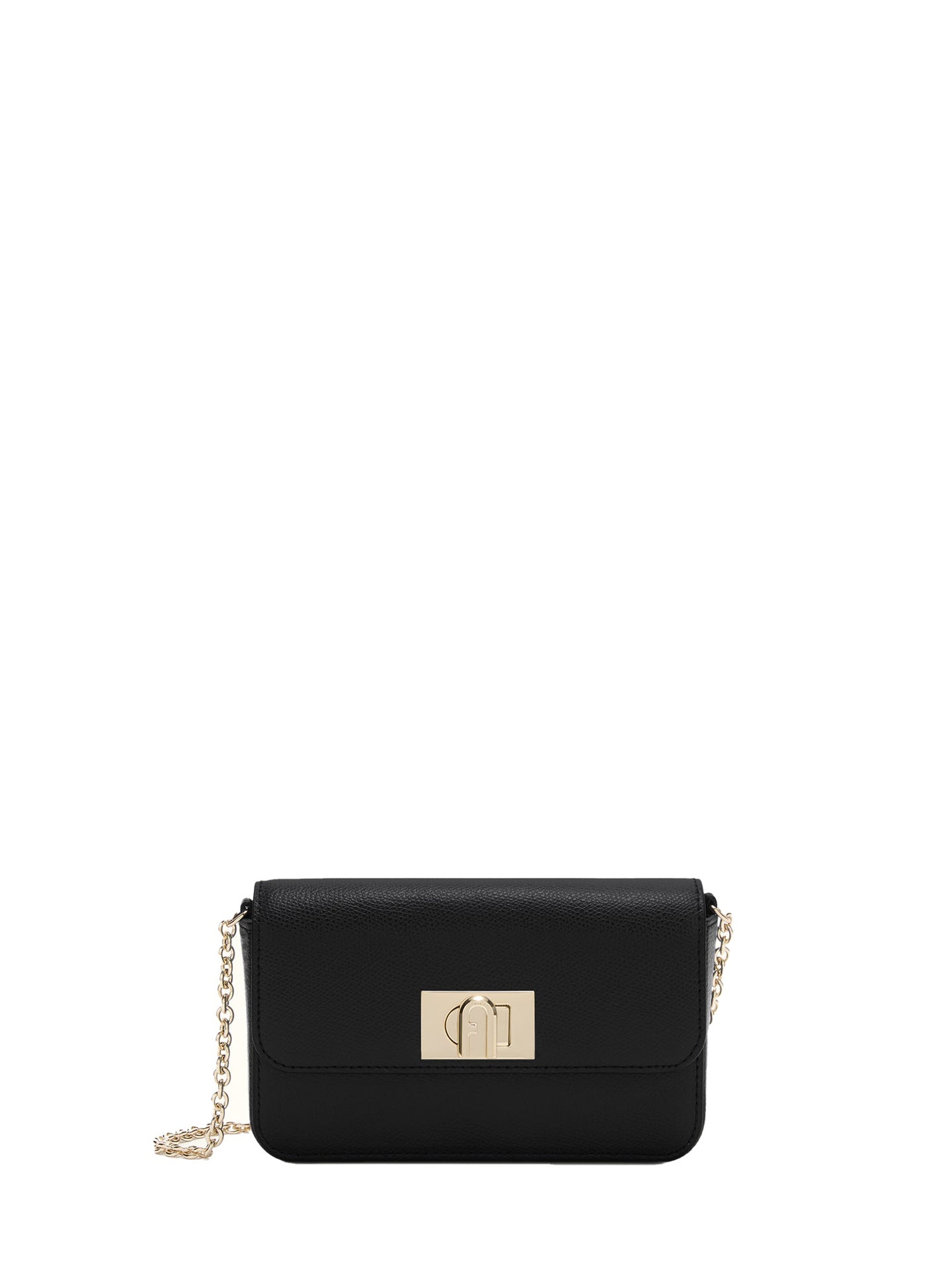 Borsa a Tracolla in Palmellato Leather Nero Furla