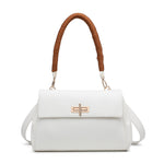 Borsa a Mano in Polyurethane Bianco