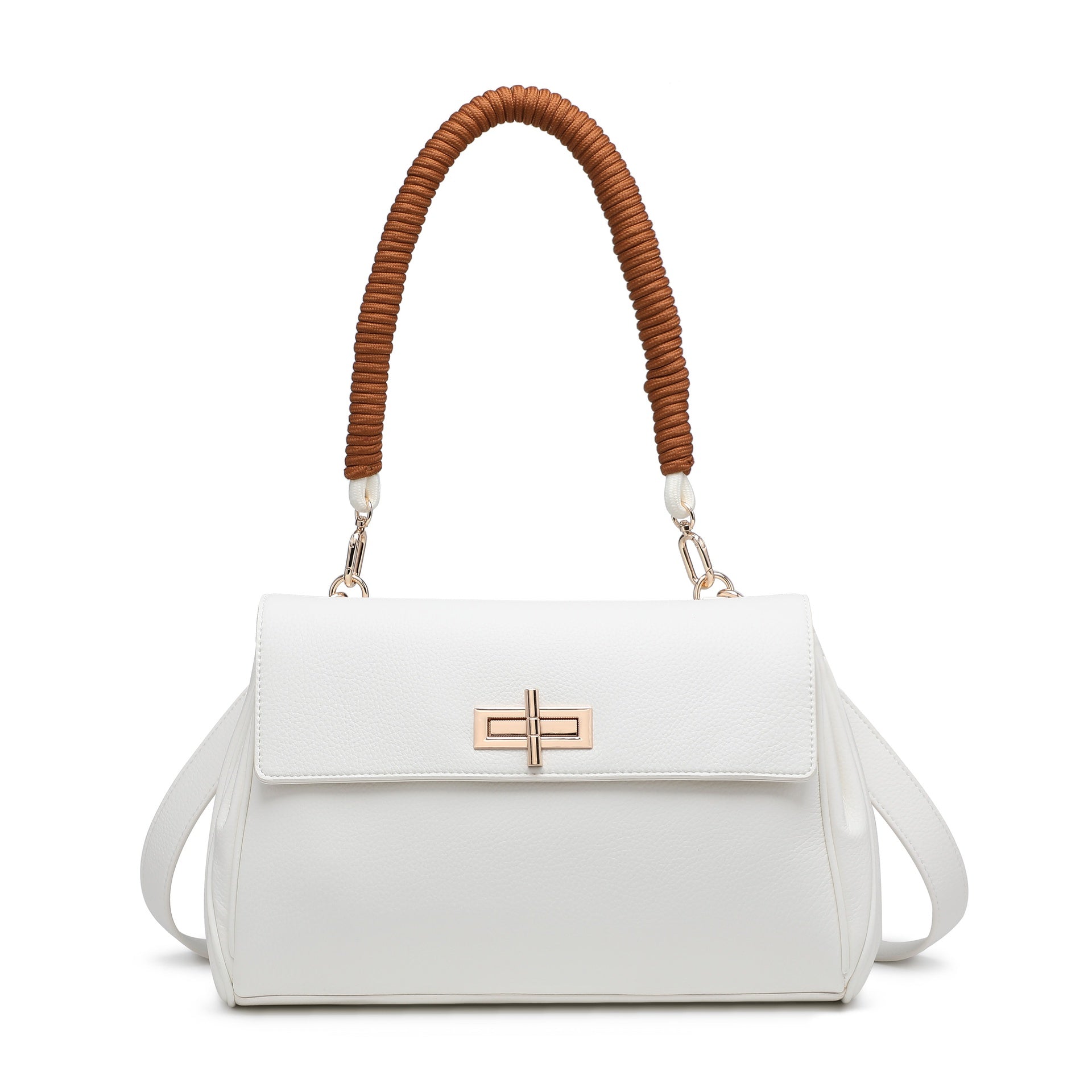 Borsa a Mano in Polyurethane Bianco