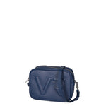 Borsa a Tracolla in Dollaro Leather Blu Scuro