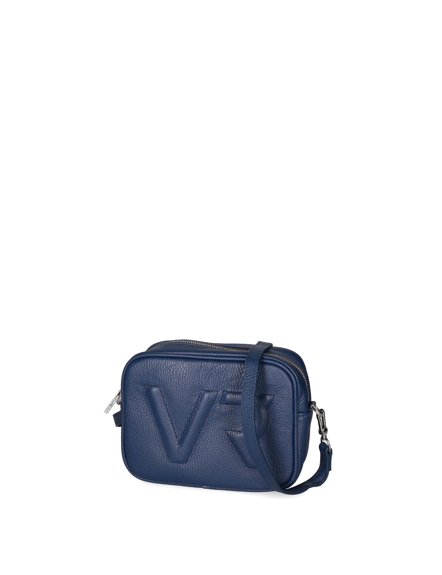 Borsa a Tracolla in Dollaro Leather Blu Scuro