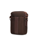 Borsa a Tracolla in 100% Pu Vegan Leather Marrone Scuro