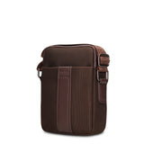 Borsa a Tracolla in 100% Pu Vegan Leather Marrone Scuro