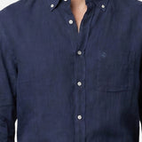 Camicia in Cotone Blu Navy