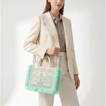 Borsa a Mano in Cotone Verde