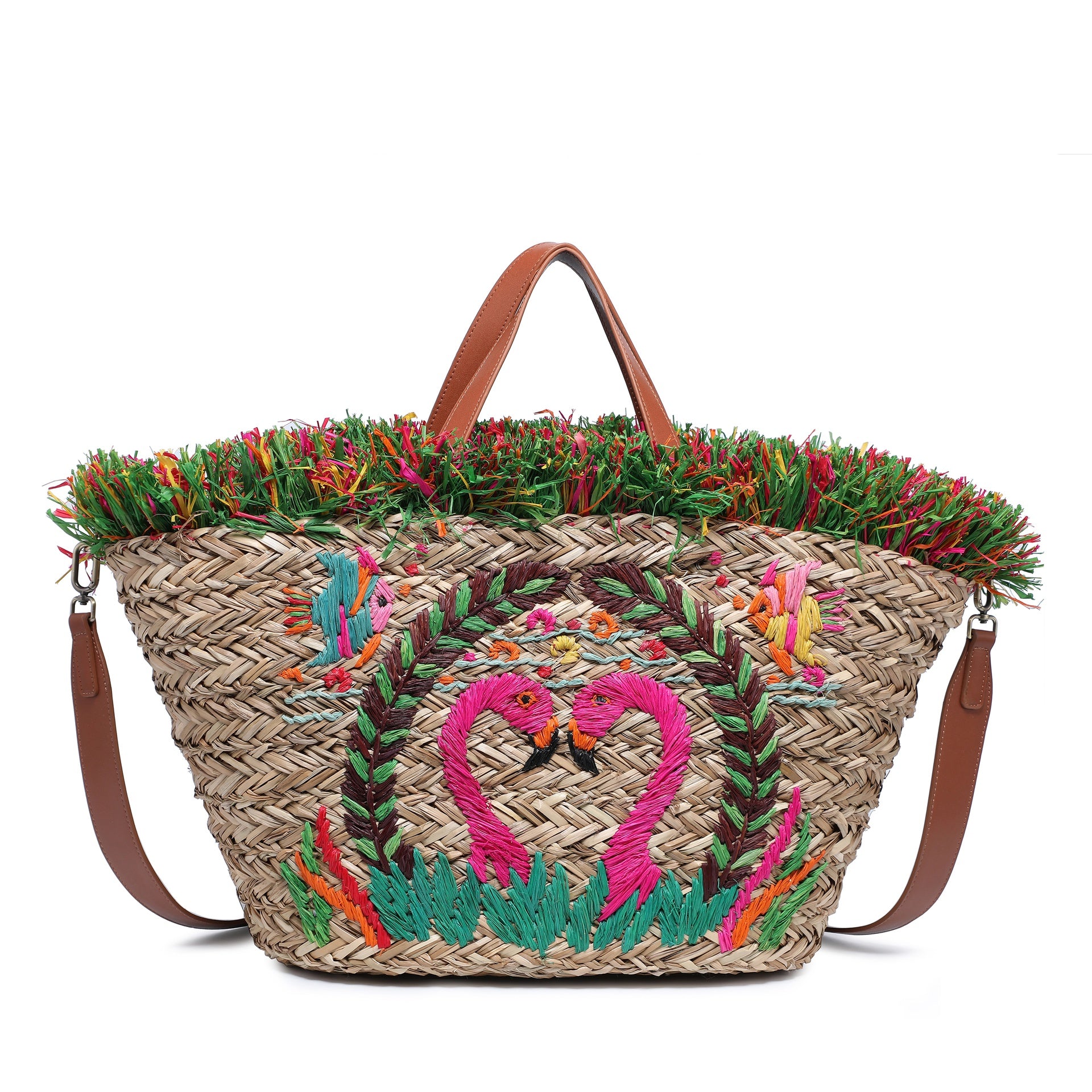 Borsa Shopper in Rattan Rosa