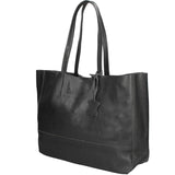 Borsa a Mano in 100% Cow Leather Nero