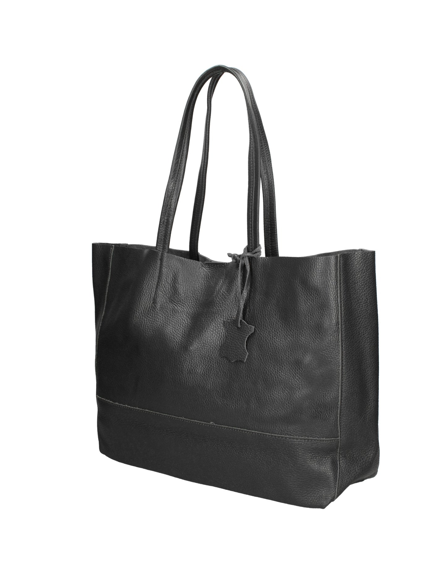 Borsa a Mano in 100% Cow Leather Nero