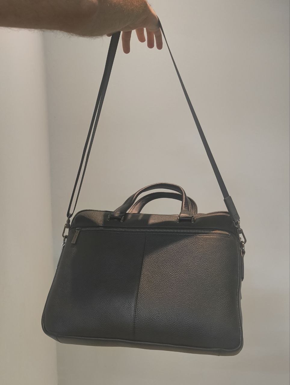 Borsa a Mano in Vera Pelle Nero