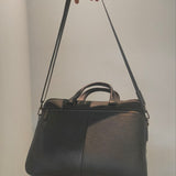 Borsa a Mano in Vera Pelle Nero