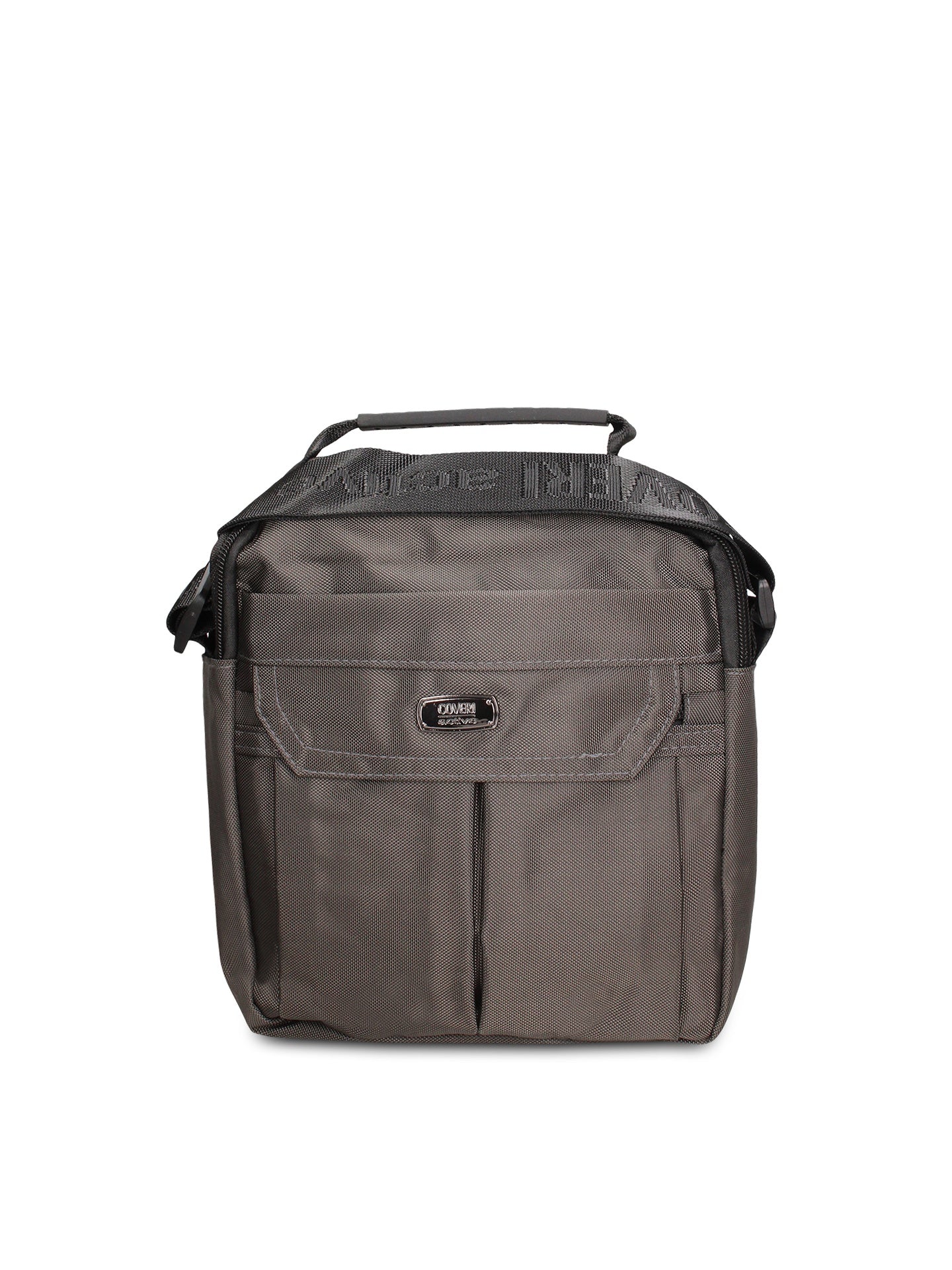 Borsa a Tracolla in 100% Pu Vegan Leather Grigio
