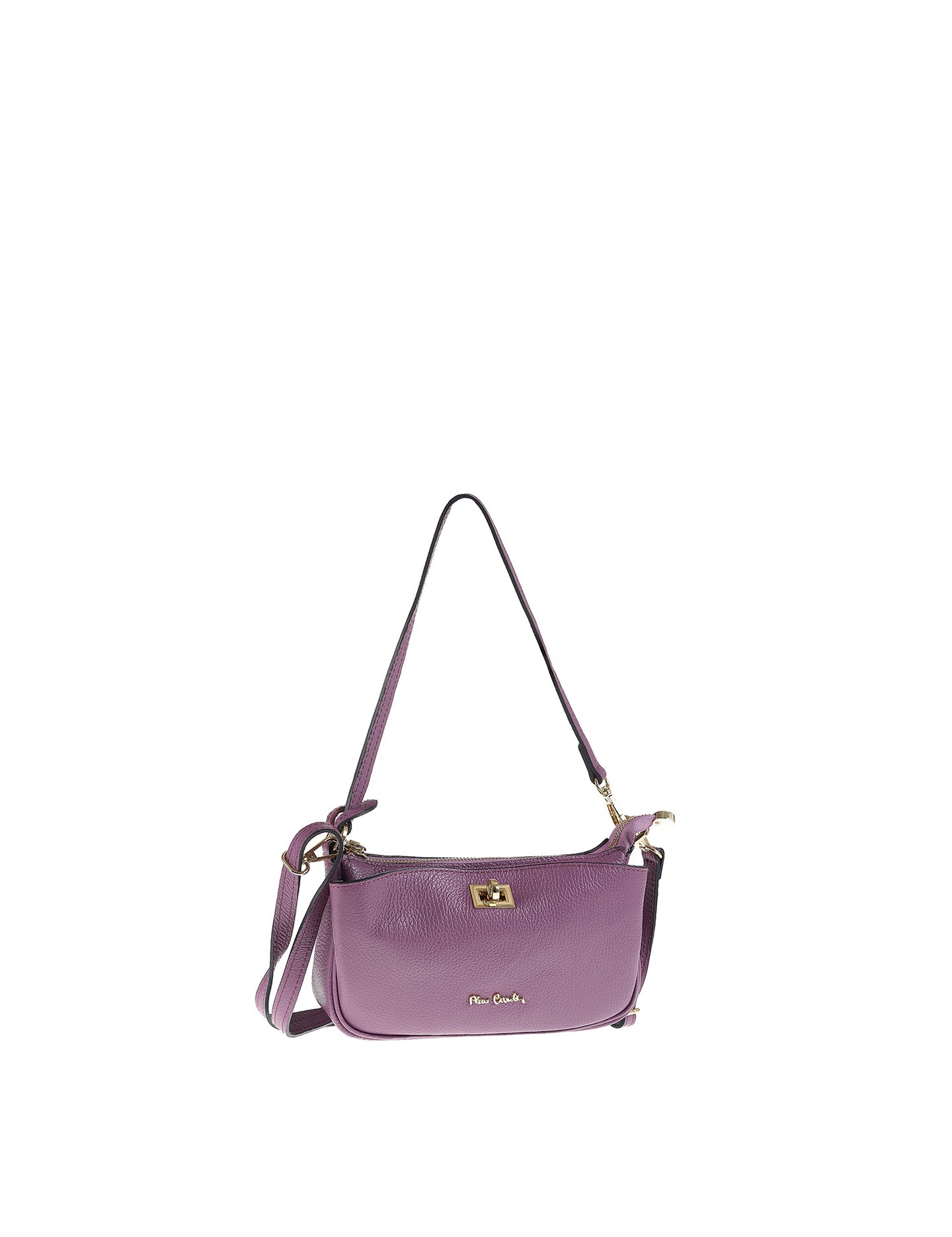 Borsa a Spalla in Vera Pelle Viola Pierre Cardin