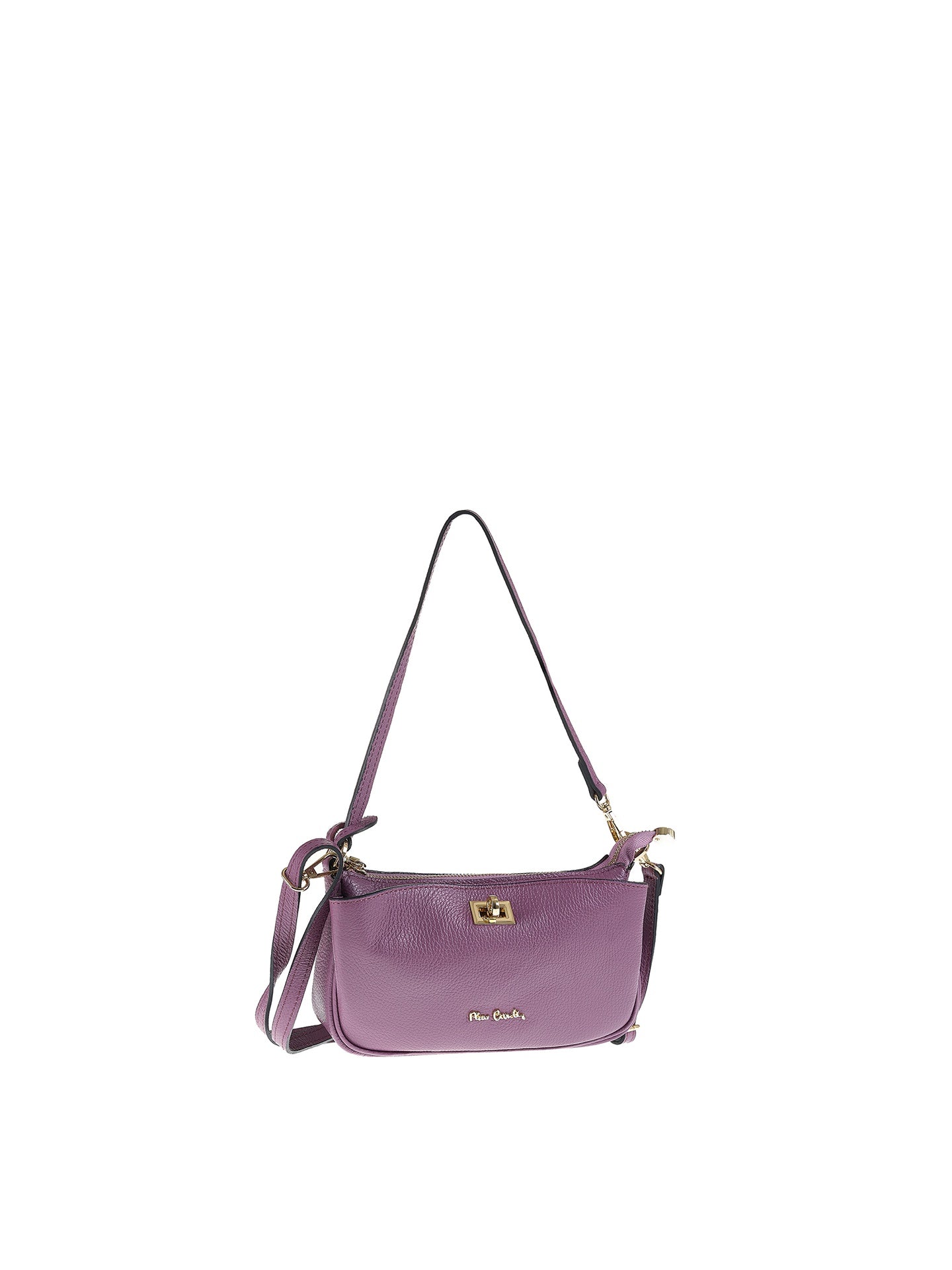 Borsa a Spalla in Vera Pelle Viola Pierre Cardin