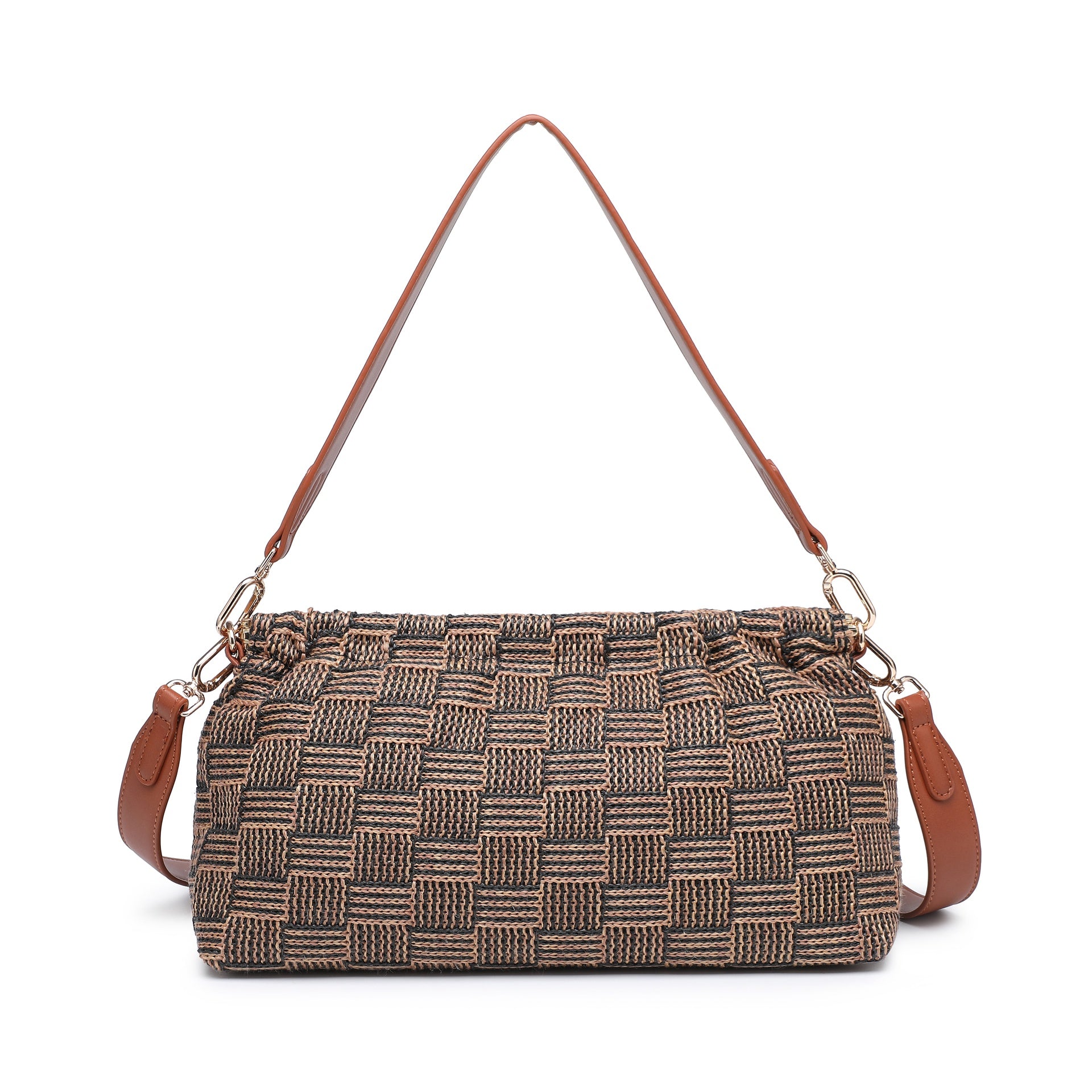 Borsa a Tracolla in Poliestere Marrone