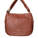 Borsa a Spalla in Vera Pelle Marrone Braccialini