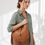 Borsa a Mano in Dollaro Leather Cognac