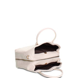 Weiße vegane Lederhandtasche