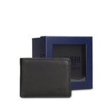 Set Portafoglio e Cintura in Vera Pelle Nero