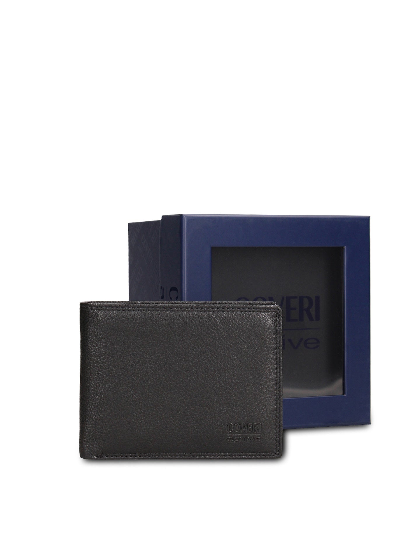 Set Portafoglio e Cintura in Vera Pelle Nero