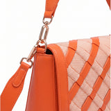 Borsa a Spalla in Pelle Vegana Arancione