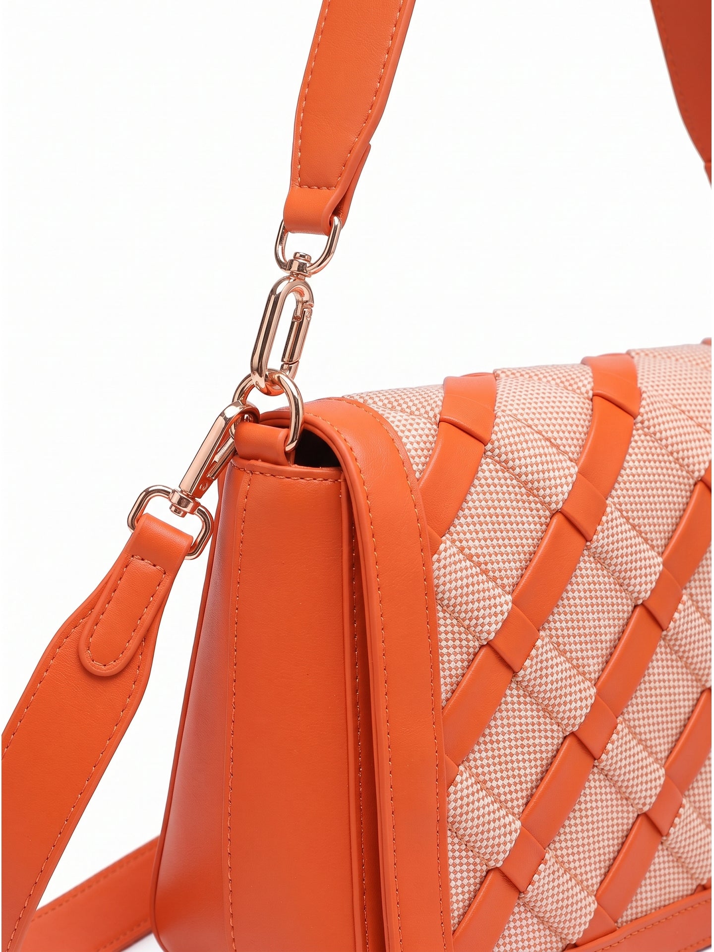 Borsa a Spalla in Pelle Vegana Arancione